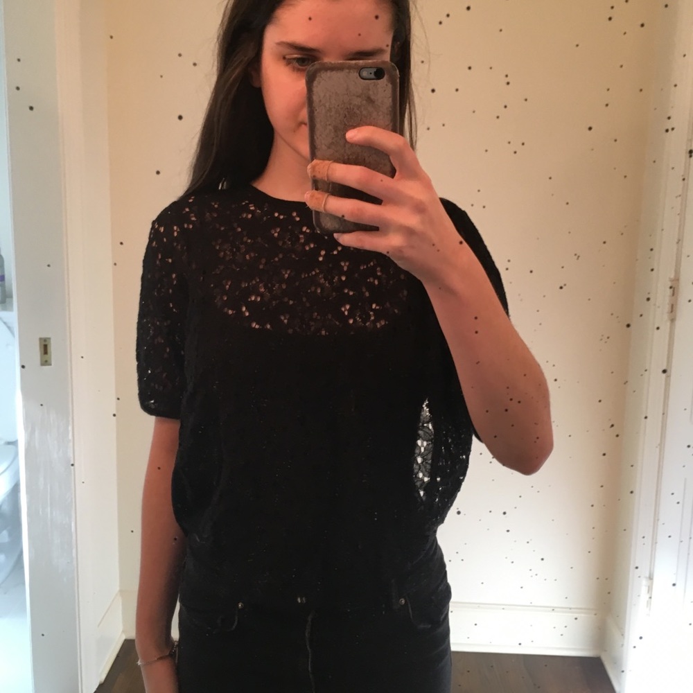 Black floral Blouse